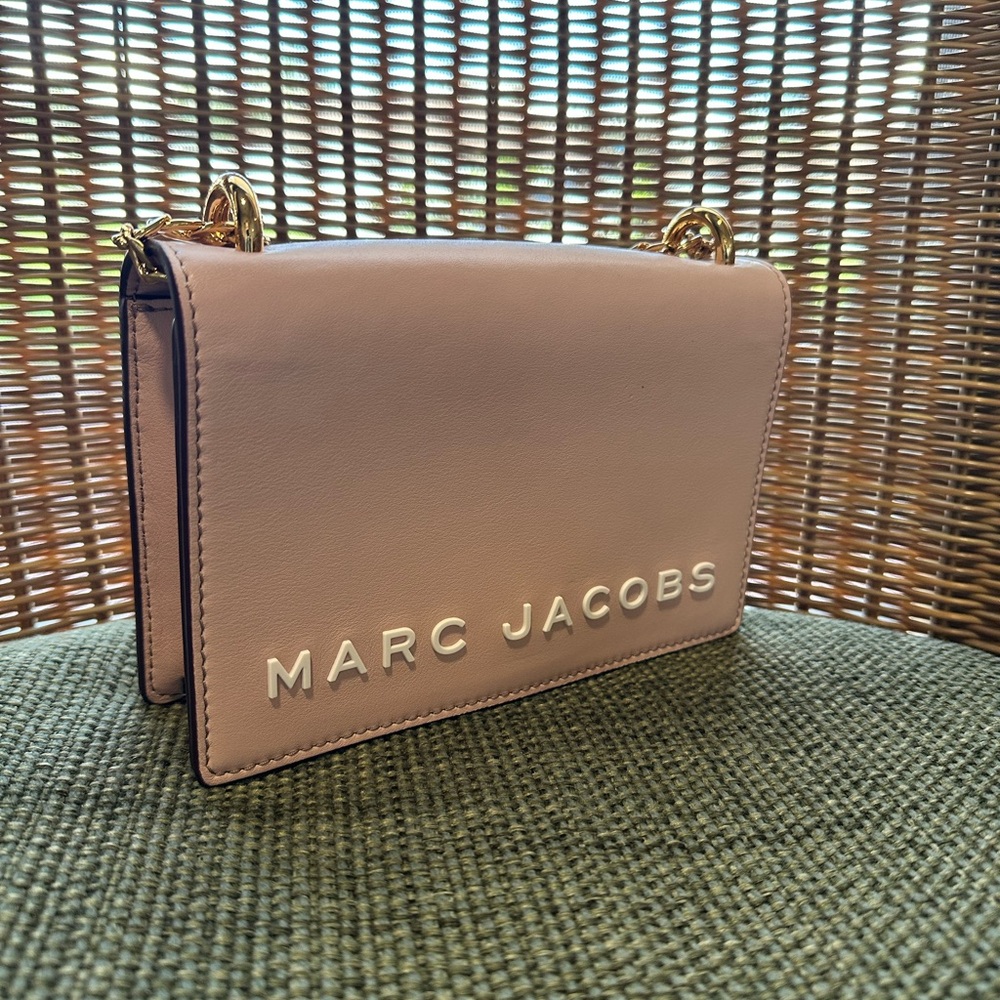 Marc Jacobs Light Pink Crossbody Bag with Gold Accents